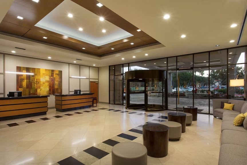Hotel lobby interior, Norwalk